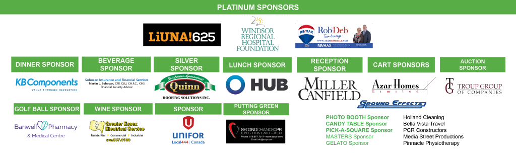 2023 Golf Sponsors